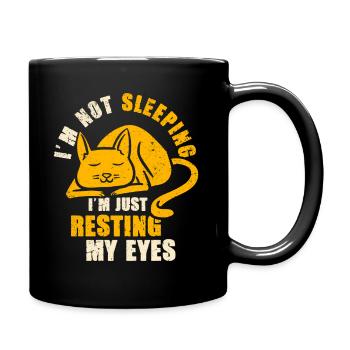 Je ne dors pas, je repose juste mes yeux - Mug uni - noir - Droite