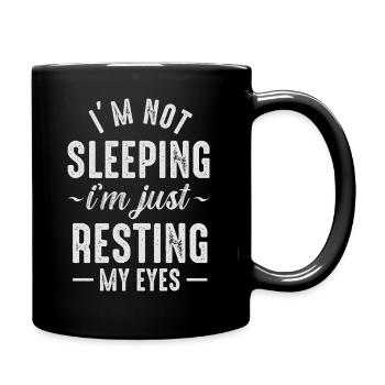 Je ne dors pas, je repose juste mes yeux - Mug uni - noir - Droite