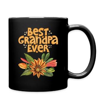 Grandfather, Granddad, Grandpa saying, Father's Day - Full Colour Mug - black - Right