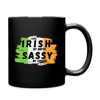 iIrlandais de naissance impertinent par choix - Mug uni - noir - Droite