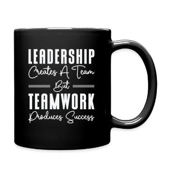 Boss Leadership Teamwork Success Office Work - Full Colour Mug - black - Right