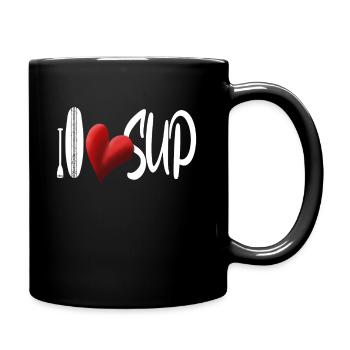 SUP Girl Stand Up Paddling Watersports - Full Colour Mug - black - Right