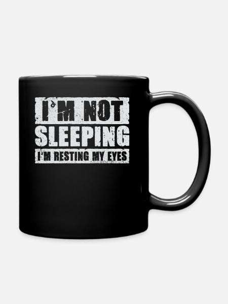 Je ne dors pas, je repose mes yeux - Mug uni - noir