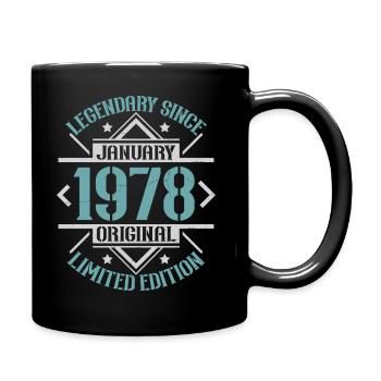 Légendaire depuis janvier 1978 édition limitée - Mug uni - noir - Droite