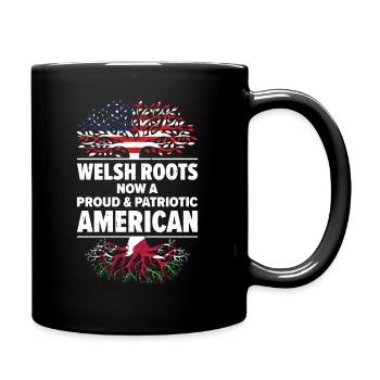 Né au Pays de Galles États-Unis - Mug uni - noir - Droite