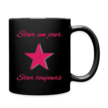 Stern - Tasse einfarbig - Schwarz - Rechts