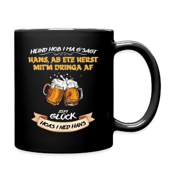 Bier T-Shirt Bayern Bierzelt Party Saufen Malle - Tasse einfarbig - Schwarz - Rechts