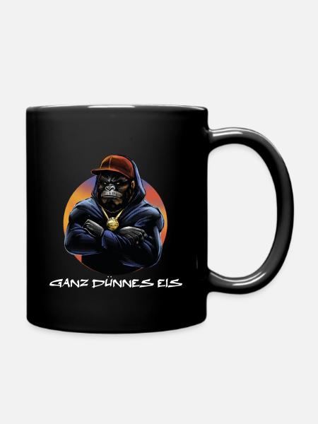 Ganz dünnes Eis / Spruch / Kaffe Spruch - Tasse einfarbig - Schwarz
