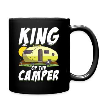 King Of The Camper Funny Camping - Full Colour Mug - black - Right