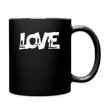 SUP Girl Stand Up Paddling Watersports - Full Colour Mug - black - Right