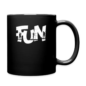 SUP Girl Stand Up Paddling Watersports - Full Colour Mug - black - Right