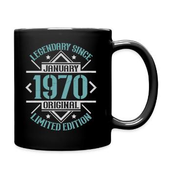 Légendaire depuis janvier 1970 édition limitée - Mug uni - noir - Droite