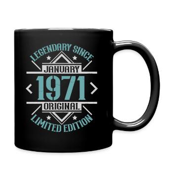 Légendaire depuis janvier 1971 édition limitée - Mug uni - noir - Droite