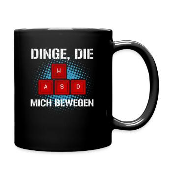 Dinge Die Mich Bewegen Gamer Zocker Spieler - Tasse einfarbig - Schwarz - Rechts