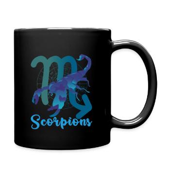 Skorpion Sternzeichen - Tasse einfarbig - Schwarz - Rechts
