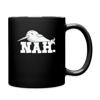 Réticent Amoureux du narval Animaux aquatiques Narval - Mug uni - noir - Droite
