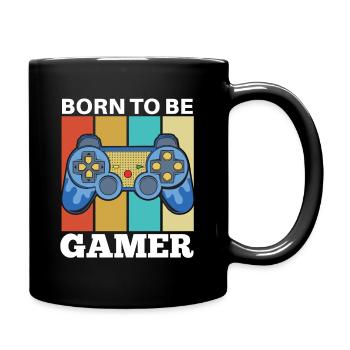 Born to be Gamer - Full Colour Mug - black - Right