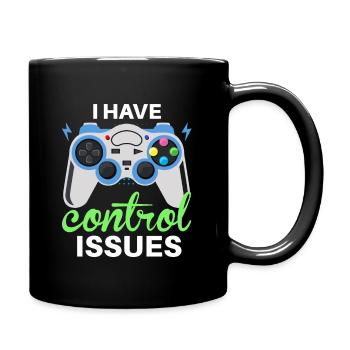 I have control issues - Full Colour Mug - black - Right