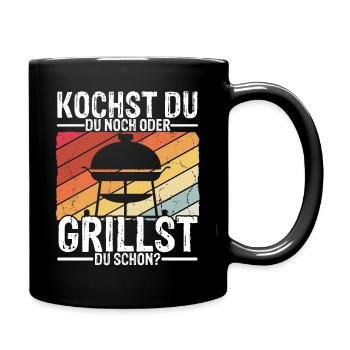 Grillen Besser Als Kochen Fleisch Liebe Grill Lieb - Tasse einfarbig - Schwarz - Rechts