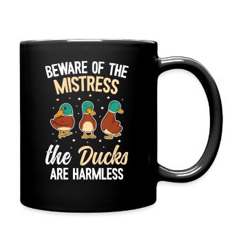 Funny & Cute Duck Design - Ducks - Full Colour Mug - black - Right