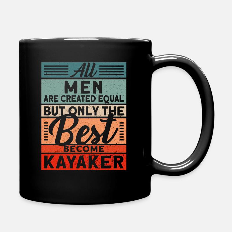 Fun Kayker & Paddle & Kayak - Full Colour Mug - black