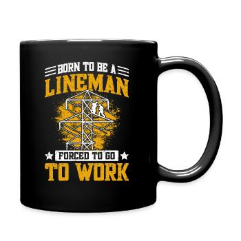 Funny electrician - Full Colour Mug - black - Right