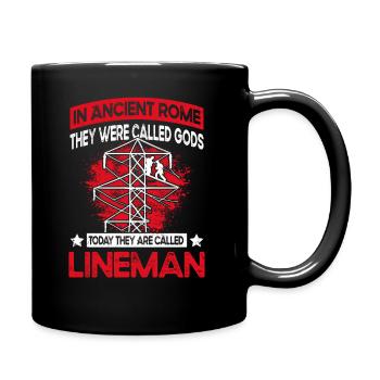 Funny electrician - Full Colour Mug - black - Right