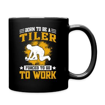 Funny tiling & tiling - Full Colour Mug - black - Right