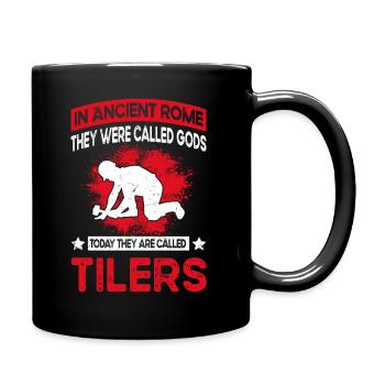 Funny tiling & tiling - Full Colour Mug - black - Right