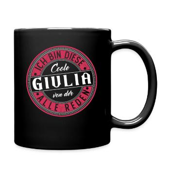 Giulia Geschenkidee Geschenk Geburtstag - Tasse einfarbig - Schwarz - Rechts