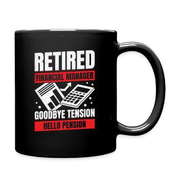 Retired Financial Manager Retirement Gift - Full Colour Mug - black - Right