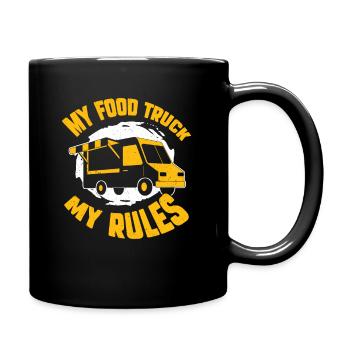 Mon camion-restaurant Mes règles - Mug uni - noir - Droite