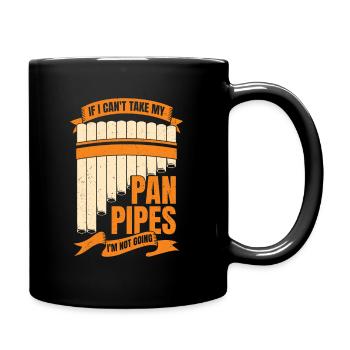 Funny Pane Pipes Flute Player Gift - Full Colour Mug - black - Right