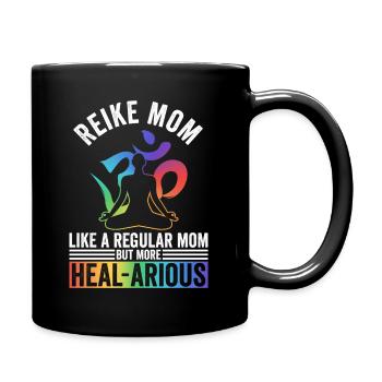 Reiki Mutter Energieheilerin Mama - Full Colour Mug - black - Right