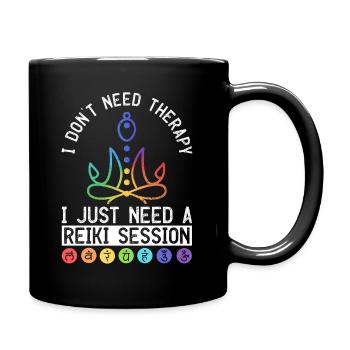 Ganzheitlicher Reiki Und Chakra - Full Colour Mug - black - Right