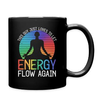 Reikiemeister Reiki Praktizierender - Full Colour Mug - black - Right