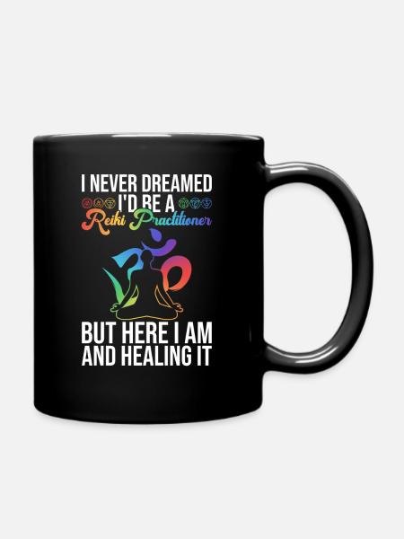 Reiki Praktiker Und Energie - Tasse einfarbig - Schwarz
