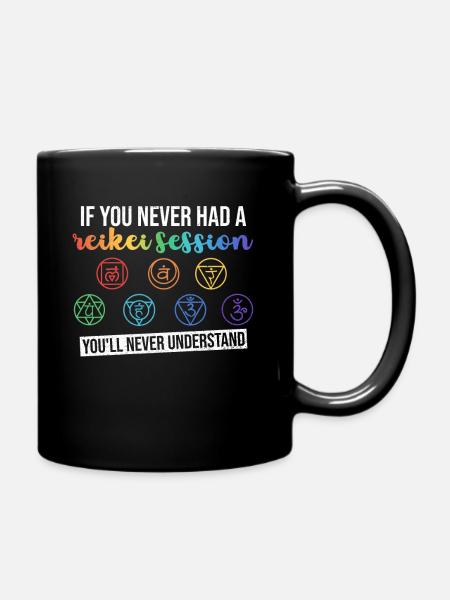 Reiki - Tasse einfarbig - Schwarz