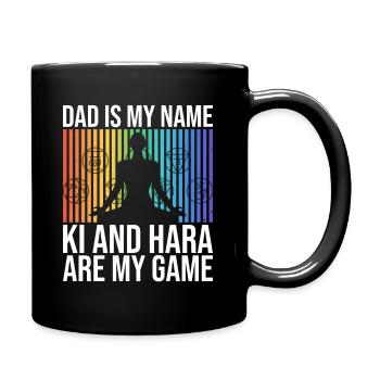 Energie Vater Und Reiki Praktizierender Papa - Tasse einfarbig - Schwarz - Rechts