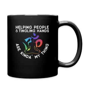 Reiki - Full Colour Mug - black - Right