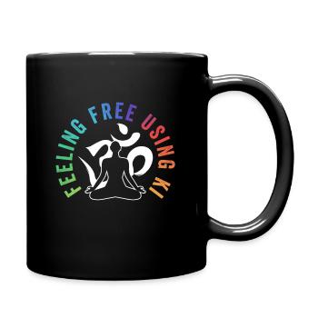 Reiki Meister Und Reike Praktizierender - Tasse einfarbig - Schwarz - Rechts