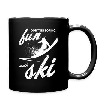 Amusez-vous avec ski Ski Sports d’hiver Piste - Mug uni - noir - Droite