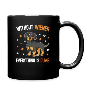Cute Dachshund Mom - Full Colour Mug - black - Right