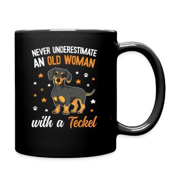 Cute Dachshund Mom - Full Colour Mug - black - Right