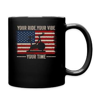 Your Ride Your Vibe Your Time Motivational Gym - Tasse einfarbig - Schwarz - Rechts