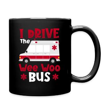 Je conduis le Wee Woo Bus Chauffeur d’ambulance Ambulancier paramédical - Mug uni - noir - Droite