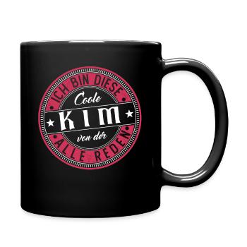 Kim Geschenkidee Geschenk Geburtstag - Tasse einfarbig - Schwarz - Rechts