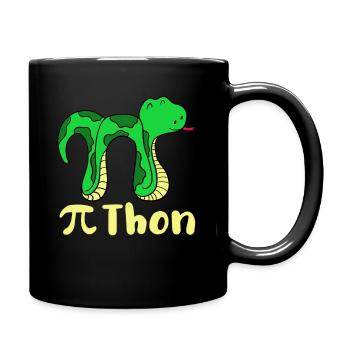 Drôle serpent pi jour math python science blague - Mug uni - noir - Droite