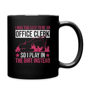 Bagger Mädchen Baggerfahrerin Baggerfahrer Frau - Mug uni - noir - Droite