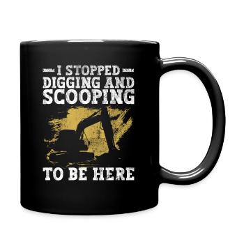 Schwermaschinenbediener Bagger Baggerfahrer - Mug uni - noir - Droite